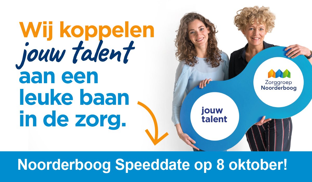 Is een baan als helpende, verzorgende IG of verpleegkundige echt iets voor jou? Meld je aan voor de Noorderboog speeddate! #helpende #verzorgende #verpleegkundige #ZorgpleinNoord