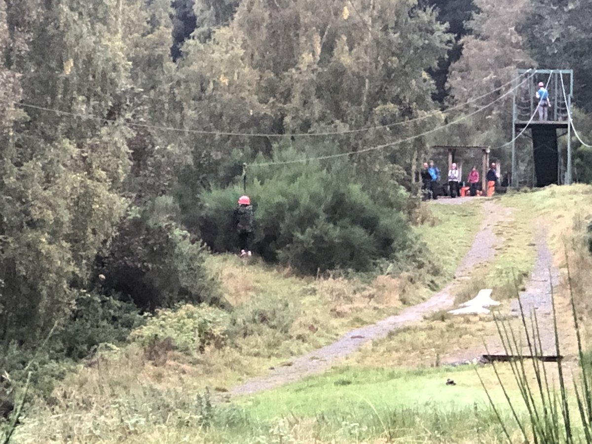 EdensidePS's tweet photo. We’ve had a good night’s sleep at #Dalguise. Hearty cooked breakfast this morning. Off to first activities of the day! #aeroball #climbing #harnessup #belaying #zipwire #EdensideOffer https://t.co/uwDU36yETM