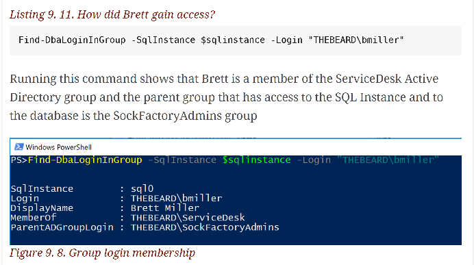 sqldbawithbeard's tweet image. How did Brett get access ?
#dbatoolsMoL 

Identifying how a user gets access to the SQL Instance via nested active directory groups