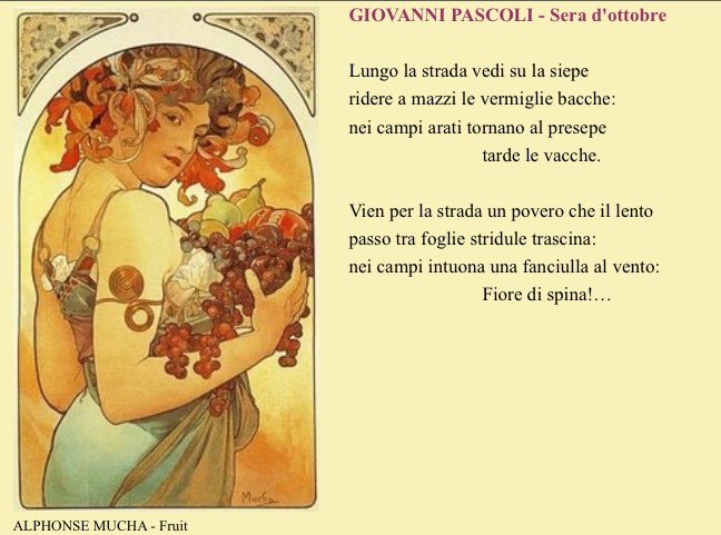 Poesia Sera D Ottobre Di Giovanni Pascoli Poesie Image