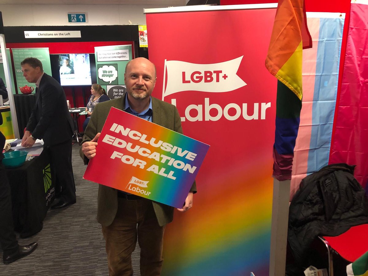 liambyrnemp's tweet photo. If you’re visiting #LabourConference please stop by the @LGBTLabour stall to show your support and solidarity.
Lovely to see friends from @LGBTLabourWM there too. #StandUpForInclusion #Lab19 https://t.co/BydQUwczRv