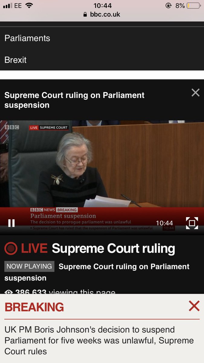 TabithaCandyLaw's tweet photo. Nothing like the excitement of watching a #UKSupremeCourt ruling a landmark constitutional case on a Tuesday morning! 🤓👩‍⚖️ https://t.co/4DSmISxz7H