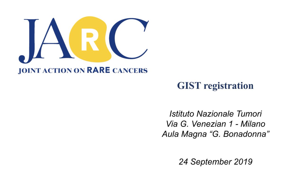 ssandr2's tweet photo. Ale Gronchi is talking at JARC meeting about what cancer registry staff should know and register about GISTs https://t.co/QFT0ltQIpJ