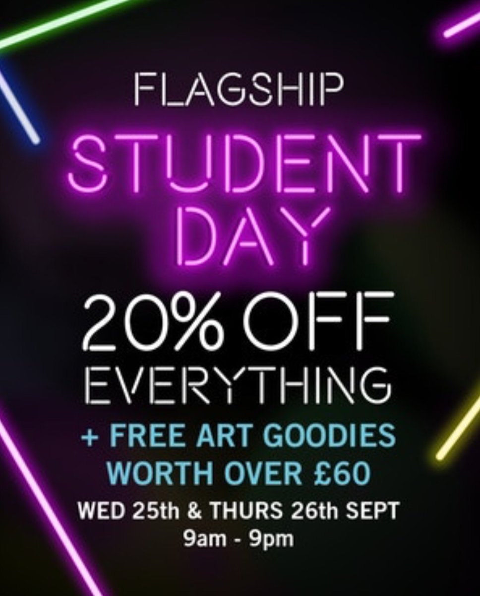 creativeingrid's tweet photo. CASS ART’S RENOWNED #STUDENT DAY IS BACK!
@CASSART Art is hosting the biggest #StudentDay yet, with a day FULL of #prizes, treats, #art demos, 20% off EVERYTHING and #FREE art goodie bags! https://t.co/2enuu9d7Mj https://t.co/3eIzt2ItJn