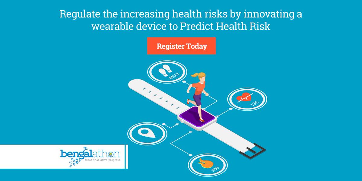 bengalathon's tweet photo. Help people get notified with their health risks by designing a smart wearable that will monitor their lifestyle choices. Registration ends tomorrow: https://t.co/q97ygED8og #Hackathon #Technology #Bengalathon #Innovation #DITEWB https://t.co/FEDLnJ29XU