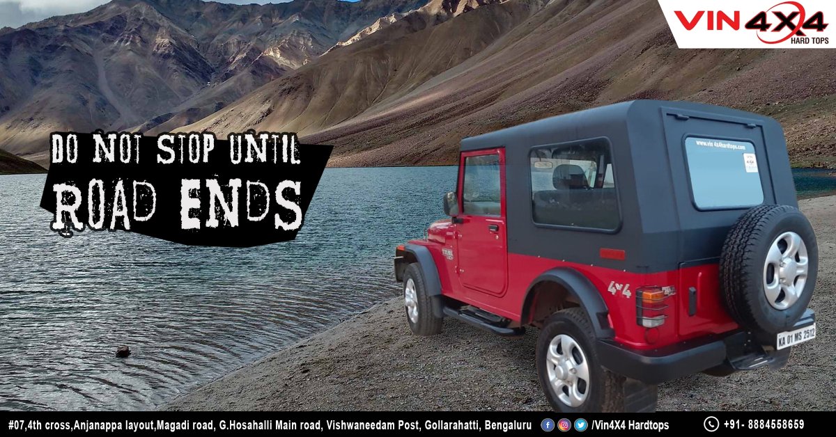 vin4x4's tweet photo. VIN4X4HARDTOPS
______________________________________________
A HOUSE OF HARDTOPS

ADD-ON-HARDTOP

Please call/WhatsApp
For sales and queries: 8884558659

https://t.co/ZqAjNFBQJE

#vin4x4hardtops #mahindrathar
#hardtopsforthar #metalhardtop
#4x4customization #4x4equipments https://t.co/WwXUc9aEpT
