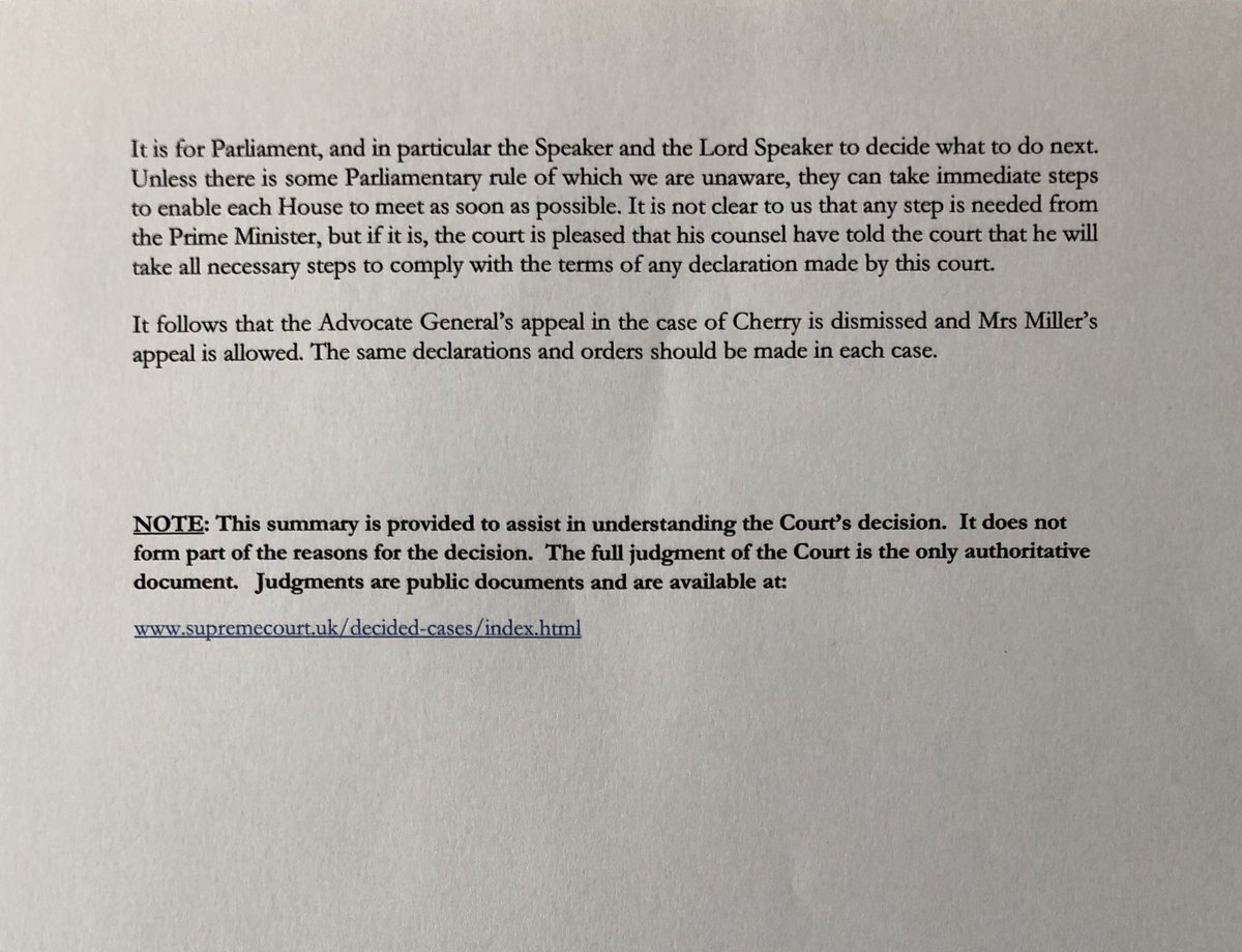 GDauwen's tweet image. Truely historic (unanimous) ruling @UKSupremeCourt👇🏼Delighted they followed Scot. court &amp;amp;found @BorisJohnson acted unlawfully in #Prorogation HoC/HoL must resume now &amp;amp;BoJo must resign #Cherrycase #Brexit #StopTheCoup #RevokeA50 Now bring leave.eu crimes to justice!