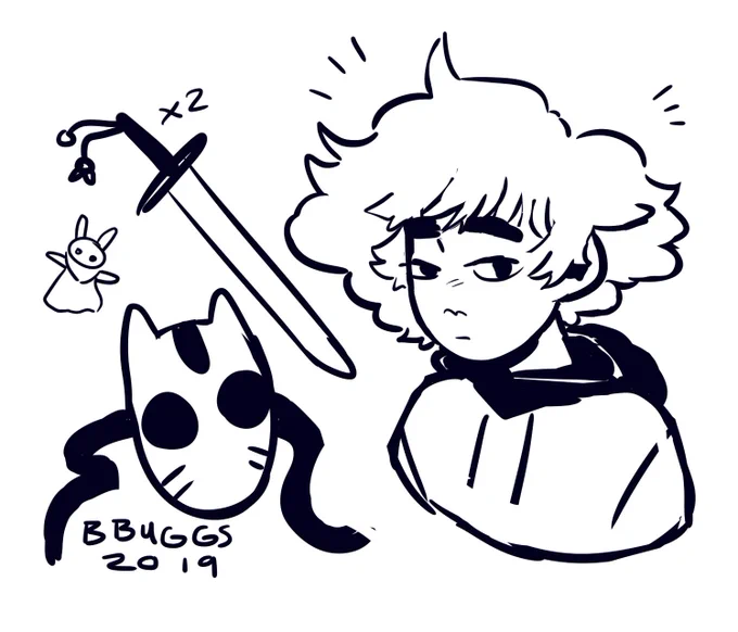 she has a face!??

(sword not to scale lmao) 