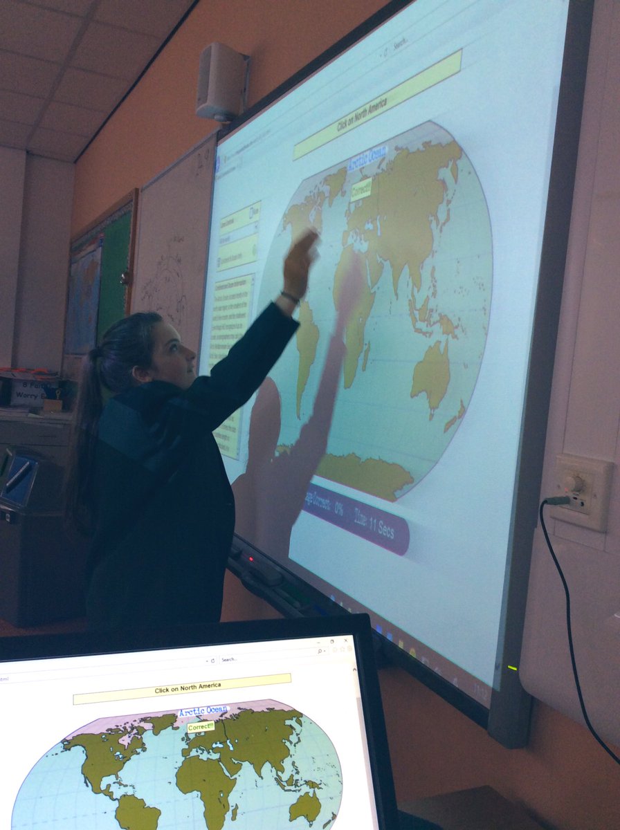 Stceciliasgeog's tweet photo. Geography is fun! 8 Faith testing their continents and oceans knowledge today in class. ๐@StCeciliasDerry #beatthetimer #interactivegame https://t.co/jTfd9reiLo