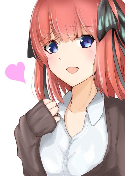 ReyさんがTwitterに投稿した中野二乃(五等分の花嫁)のイラスト。