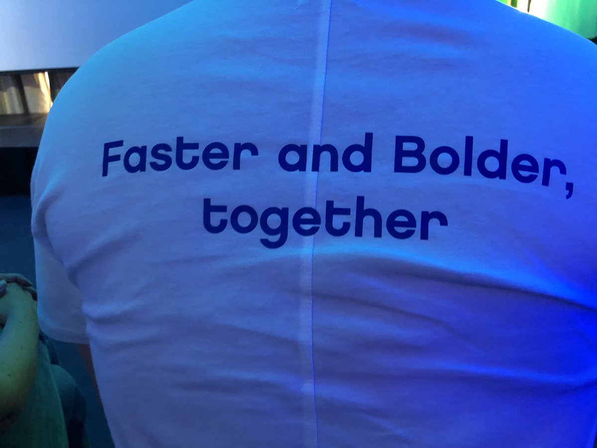 janiekman's tweet photo. Strategiamme toteutuksessa teema on ”Faster and bolder, together” #StrategyDay2019 https://t.co/v014CWRy6G