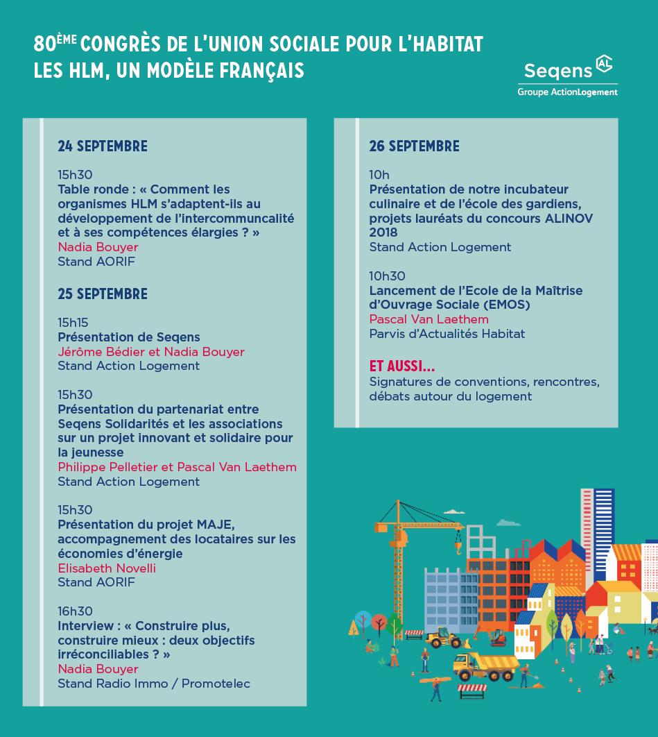 C’est parti pour 3 jours de #Congrès avec #Seqens pour échanger sur « Les HLM, un modèle français » 🏢
➡️ Découvrez le programme de nos interventions au #CongresHLM <a href="/UnionHlm/">UnionHlm</a>