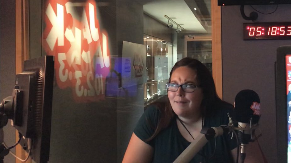 JACK1023ldn's tweet photo. Screengrab of @mspotswood6’s reaction when faced with one of the questions in #OneLargeMinute coming up at 7:10 with #StaxMeghanLoop!
519-690-1023 https://t.co/3PFnw89fXU