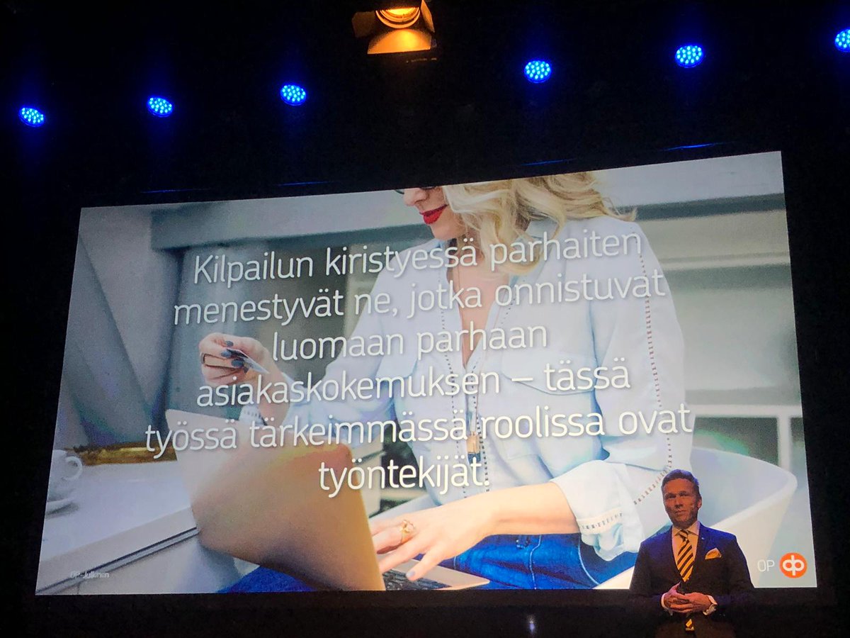 Työntekijät tärkeimmässä roolissa asiakaskokemuksen tuottamisessa - ja työllä oltava merkitystä. <a href="/ritakti/">Timo Ritakallio</a> @OP_Ryhma #baronafutureday