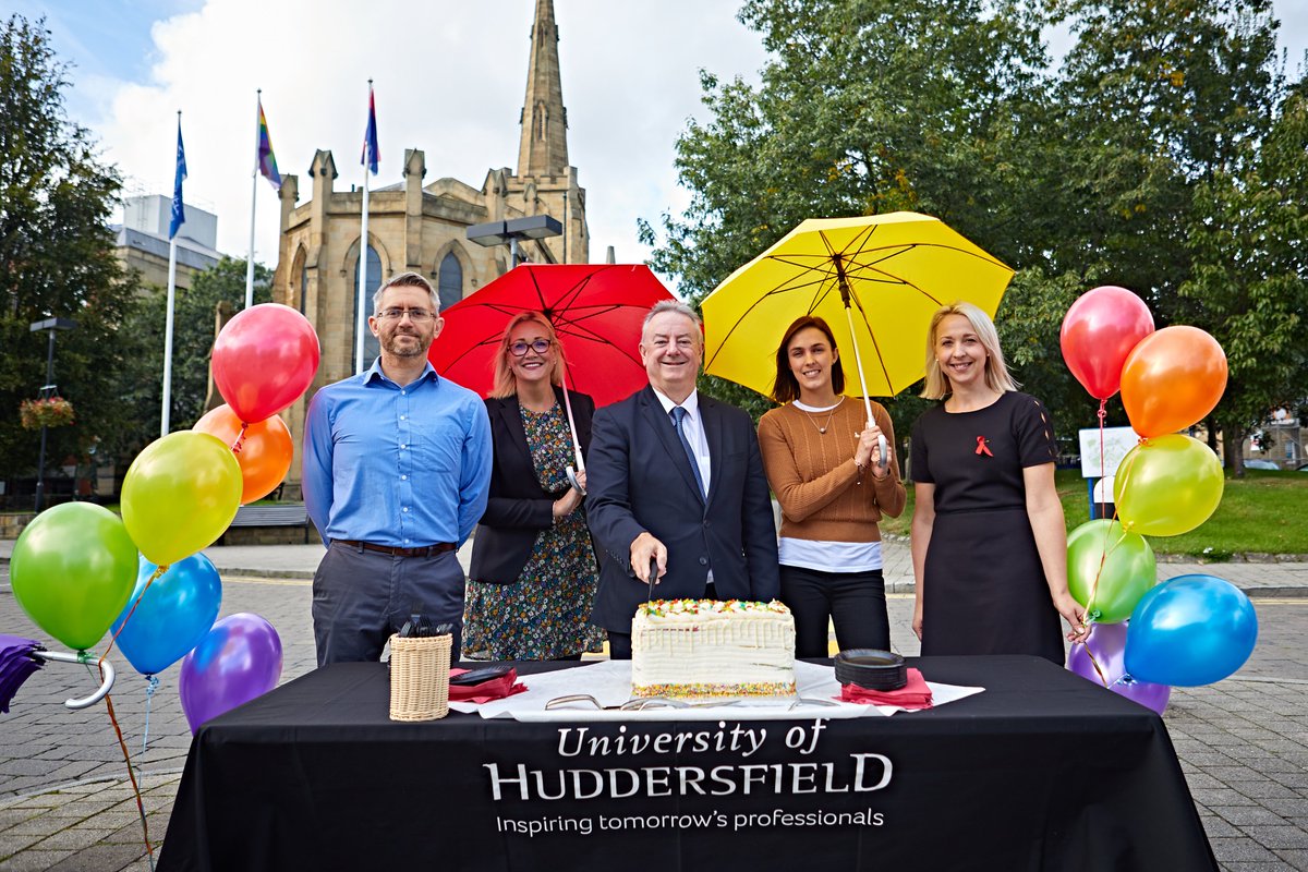 Launch of our rainbow crossing yesterday on the first day of #NationalInclusionWeek @HuddersfieldUni in support of our LGBTQI+ community. #EverydayInclusion #NIW2019