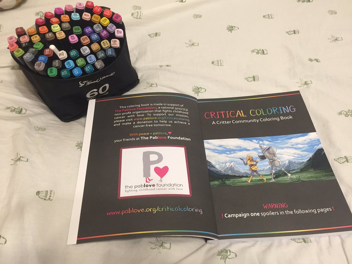 Shinku_no_cho's tweet photo. Printed the #CriticalColoring book and canโt wait to submerge myself in hours of coloring. Thank you to all the artists that contributed to this and @pablove for putting this together!! #CriticalRole https://t.co/glIL4zN4Ae