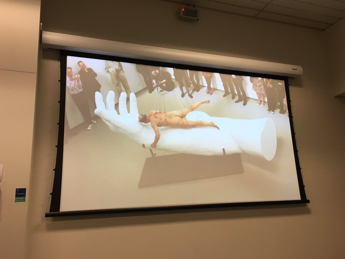 jenipaay's tweet photo. Fantastic Inaugural Event “Cyborgs and SuperHumans” for MelCHI - Jarrod Knibbe from Monash and Stelarc - amazing line up!!!! @SwinburneDesign #melchi @sigchi https://t.co/Cpmkqj1Syx