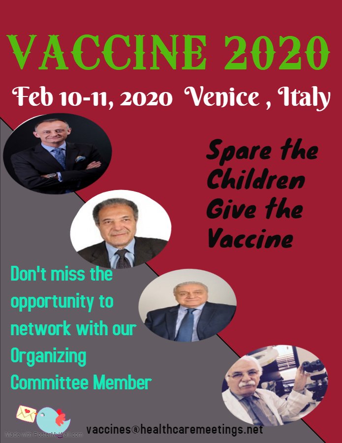 Vaccine2020's tweet photo. Don't miss the chance to #network with #honorable #Organizing #Committee #Member. Join us at #Vaccine_2020 in #Italy 

#vaccination #conference #microbiology #immunology #italy #scientist #vaccine #contact #cancer #skin https://t.co/ovV3cyjCfZ