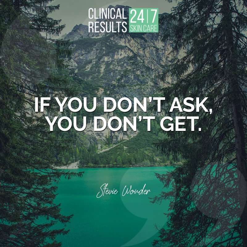 ClinicalResults's tweet photo. Don't be afraid afraid to ask questions, it will only end up helping you. 
#clinicalresults247 #beautytips #beauty #skincare #motivational https://t.co/oBkx5tjNiC