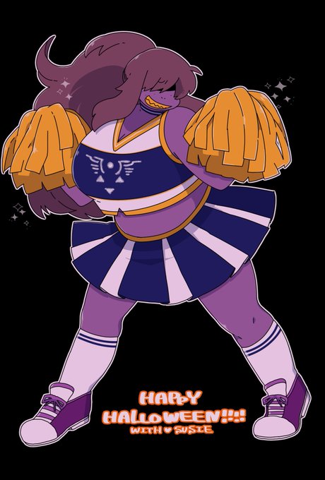 チアリーディングスージィちゃん

#DELTARUNE 
#HappyHalloweenWithSusie 