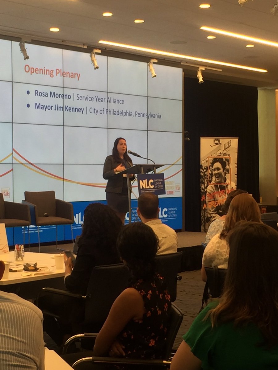 RaabiaB's tweet photo. @PhillyMayor Chief Service Officer Amanda Gamble: partnership is the key to our ability to drive systems change. Bring other sectors to the table to lead the change. @ServiceYear #CommunityChangeMakerSummit https://t.co/Cbn4GgQqKQ