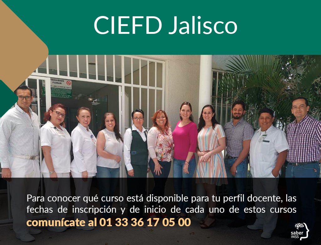 Saber_IMSS's tweet photo. ¿#SabíasQue la delegación Jalisco del IMSS cuenta con un Centro de Investigación Educativa y Formación Docente? Este CIEFD actualmente ofrece cursos presenciales orientados al desarrollo profesional continuo de los #DocentesIMSS y de los #DirectivosIMSS. https://t.co/nIpHk00faf