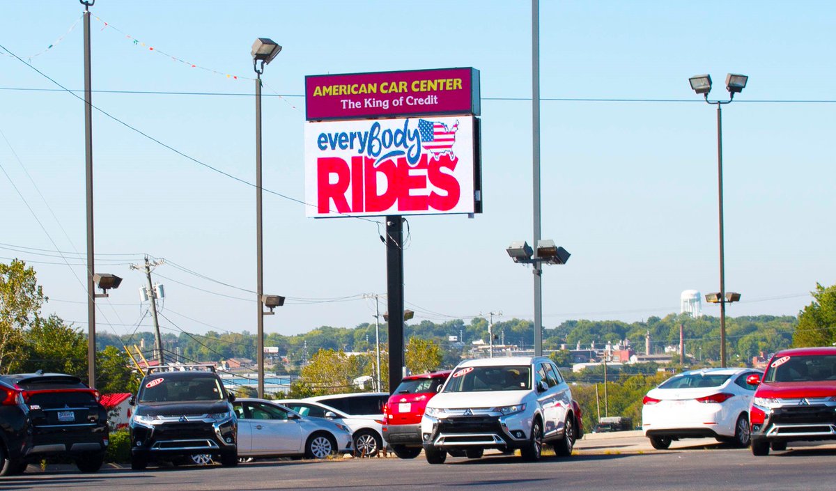 ThinkSign's tweet photo. ThinkSIGN of the day!  Everybody Rides in Clarksville TN with help from our 16mm 6' x 12'.  Let us help with your next EMC project.  Call 877-767-9949 or email us at marketing@thinksign.com today!  #signs #thinksignled #advertising #carsales https://t.co/RkpJbSTeKR