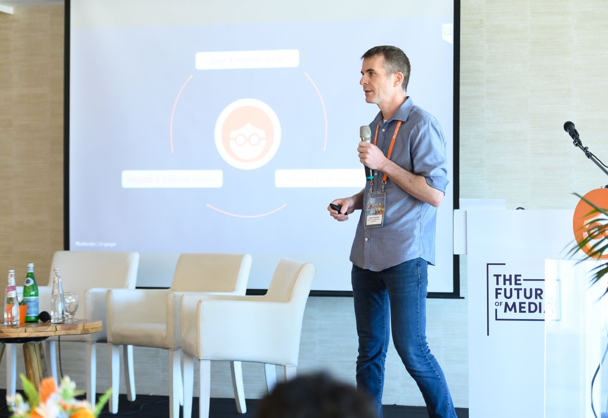 Outbrain's tweet photo. On Day 2 of the Future of Media Council, Sagiv Gurevitch, our Head of Product Management, explored the future of Discovery. #Futureofmedia2019 #Outbrain #insideoutbrain https://t.co/Auaj67nRGH