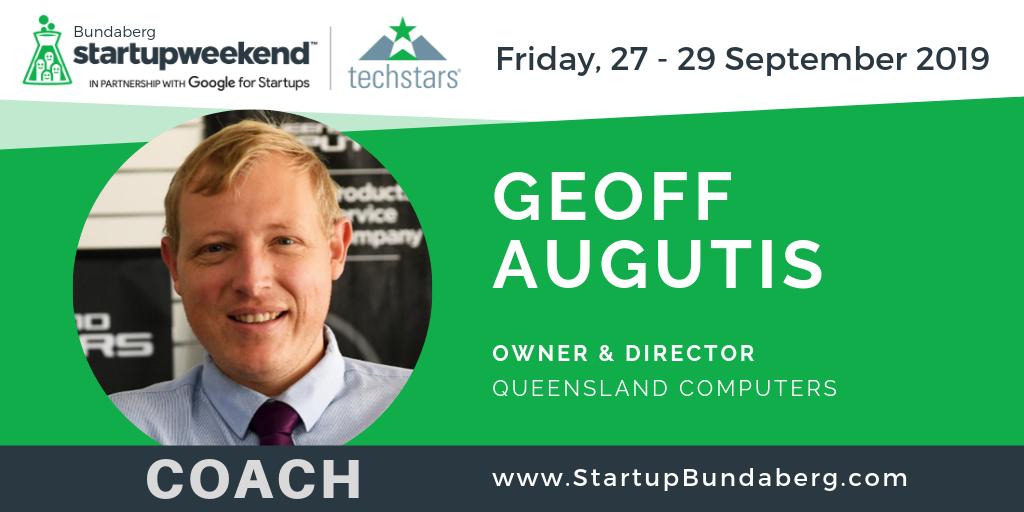 Meet Geoff Augutis, a Startup Weekend Coach - Learn more about Geoff, and get your tickets today to Startup Weekend Bundaberg 2019, this weekend 27 - 29 September! - buff.ly/2m7RzYo
#swbundy2019 #swbundy #techstars #startupweekend