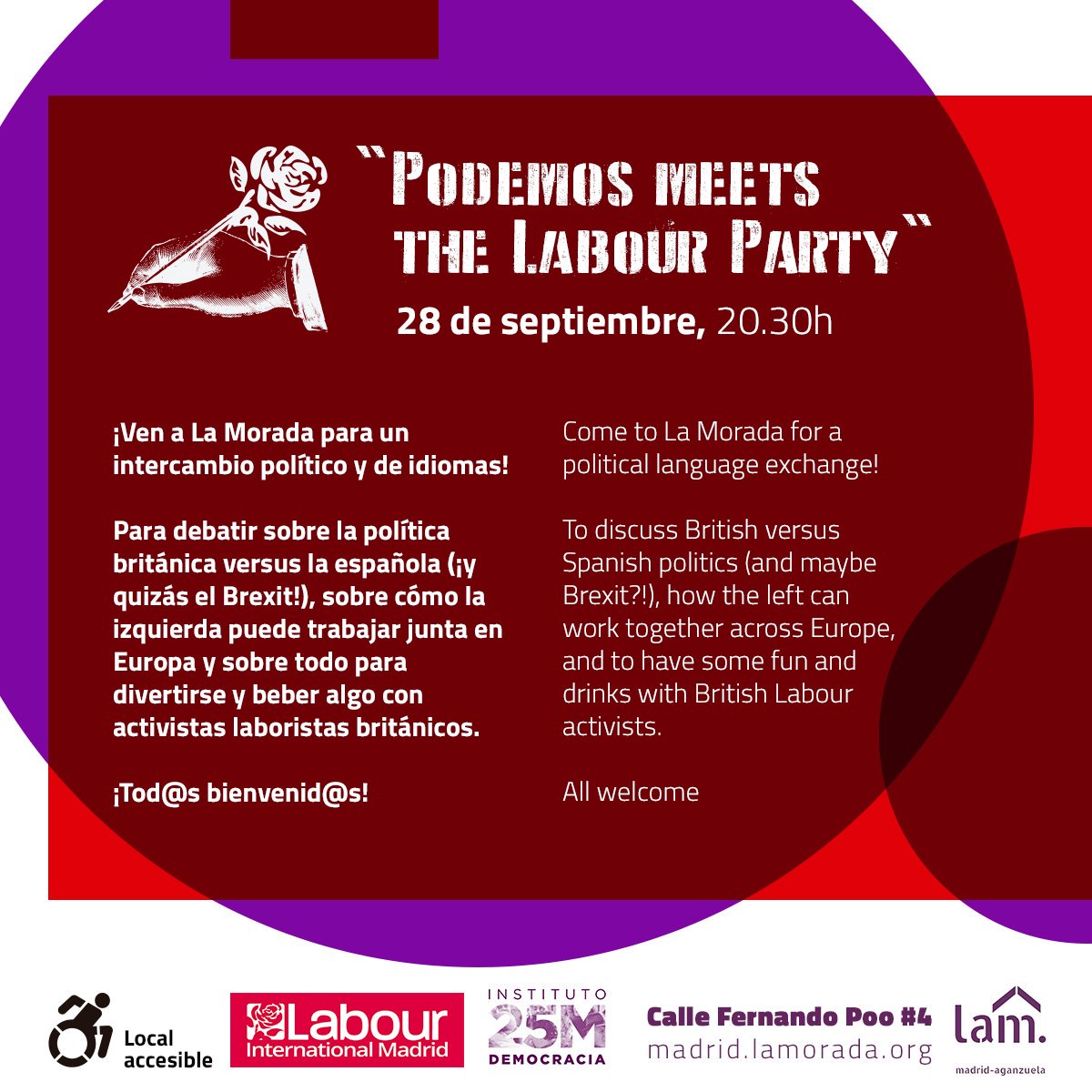 MoradaMadrid's tweet photo. Más derechos sindicales, cooperativas empresariales y una semana laboral de cuatro días. Corbyn on fire💪💪💪! Para conversar de esto y muchas más cosas (Brexit?) nos vemos con los compas del Labour International Madrid esté sábado. All welcome! https://t.co/pgIXIk8jqF