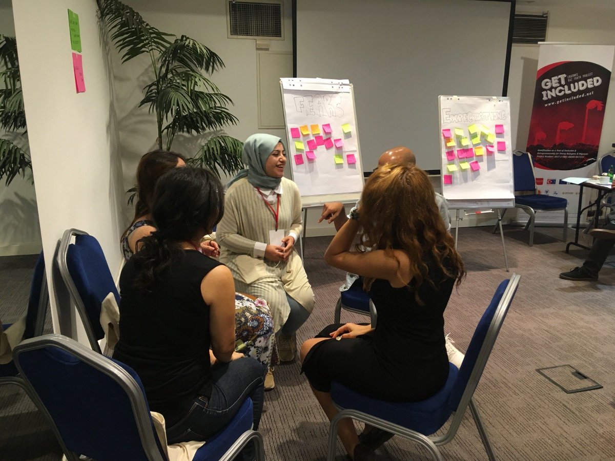 Get_Included's tweet photo. Here we go!We have just started the staff training "Using of Gamification Methods and Tools for Entrepreneurship Education of Young Refugees and Migrants" organized within the Get Included KA2 Strategic Partnership Project with participants from Jordan, Greece, Spain &amp; Turkey. https://t.co/4wIReYjNQc