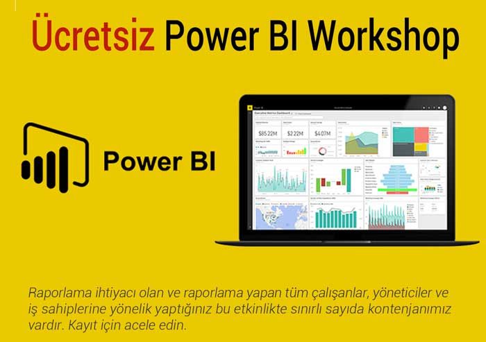 Ücretsiz PowerBI Workshop
Kontenjanımız kısıtlıdır, kaydınızı hemen yaptırabilirsiniz.

buff.ly/333dvEN

#powerbi #powerbiworkshop #microsoft #microsoftpowerbi #raporlama #analiz #bi #iszekasi #ai #erp #crm #muhasebe #finans #ik #hr