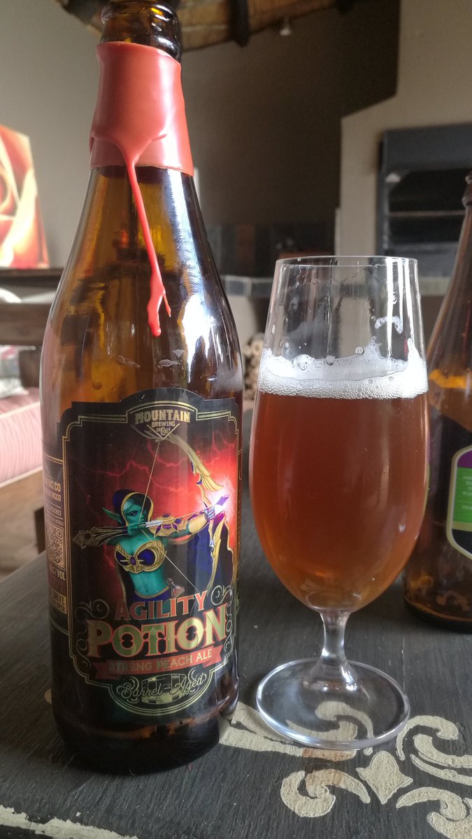 @MountainBrewing I'm enjoying an Agility Potion, strong peach ale. It is life-changingly delicious. Absolutely legendary. Congratulations.