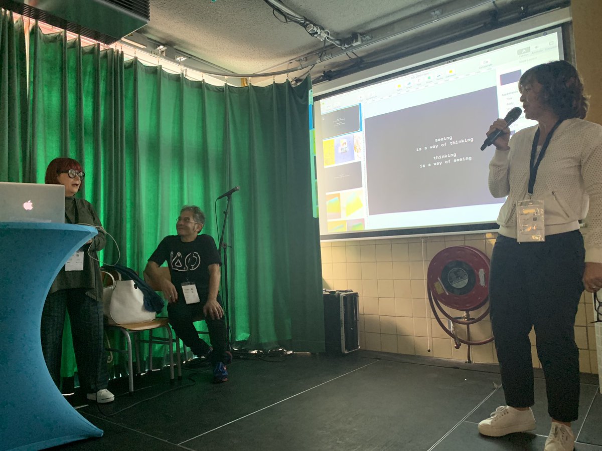 We’re kicking off the afternoon with ‘How to be April Greiman’ with April Greiman and Max Kisman, introduced by Nikki Gonnissen <a href="/studiothonik/">Thonik Amsterdam</a>, at Walhalla FC for <a href="/agi_open/">AGI Open</a> in Rotterdam