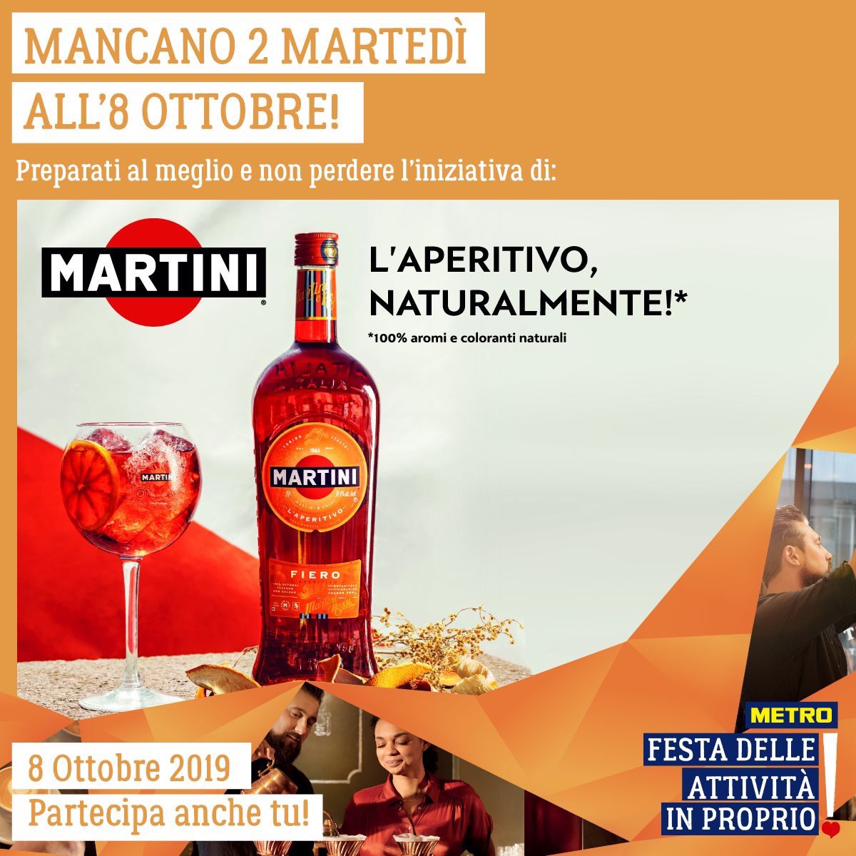 Anche #Martini  sostiene la Festa delle Attività in Proprio e lo fa con il Martini FIERO, una miscela dalle intense note fruttate e dal gusto innovativo 😉 Scopri di più: bit.ly/Martini_Fiero #loveownbusiness
#metroitaliacashandcarry #metrocashandcarry