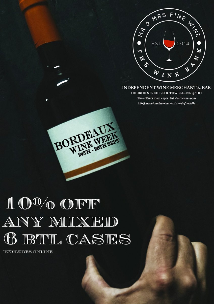 🍷 IT'S THE BIG BORDEAUX SALE! 🍷

To end Bordeaux Wine Month with a bang, we're offering 10% OFF all mixed 6 wine cases of #Bordeaux this week! This is a great opportunity to stock up for the winter months ahead 🎁🍷  Sale now on! Don't miss out! 🎉🍷😁
#BordeauxWineMonth