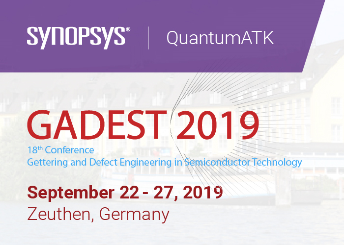 QuantumATK's tweet photo. Meet Kurt Stokbro at #GADEST 2019 - Conference on Gettering and Defect Engineering in Zeuthen, Germany, and learn how QuantumATK #atomic-scale #modeling platform can accurately model defects in #semiconductor devices. https://t.co/Ly0aAkXw4y