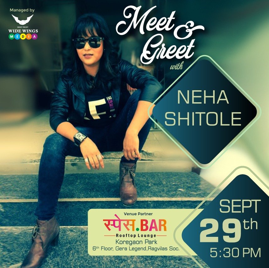 Hey guys! 
Coming to meet you on 29th September at 5.30 pm at Space Bar, Koregaon Park, Pune with some heartfelt talks and lots of fun!!
See you there!

#dhakadgirl #meetandgreet #NehaWinningHearts #nehanachiket #Nehashitole #mrskatekar #Yebaat