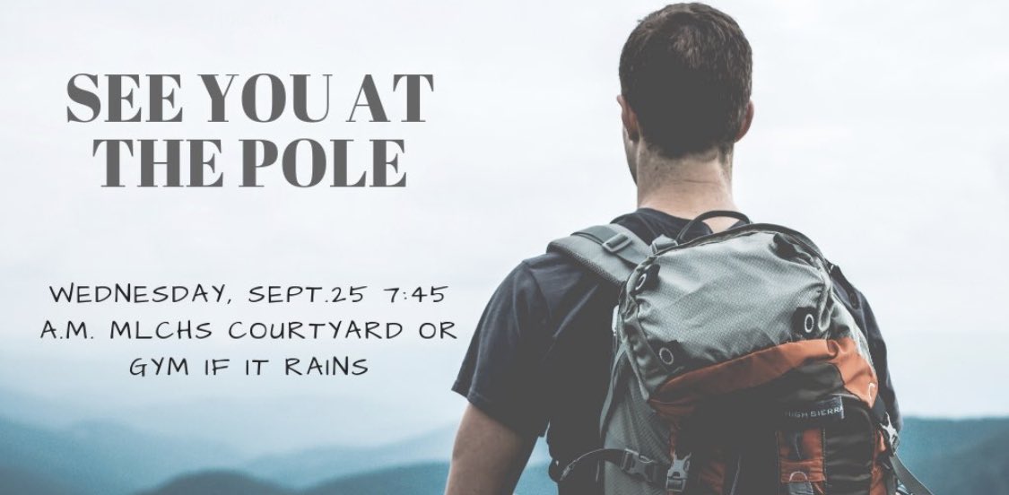 Tomorrow is the day. National See You at the Pole | Collins High School Courtyard | worship begins at 7:45 | prayer begins at 8:00. Join us🙌🏻 <a href="/MLCTitanNation/">MLCTitanNation</a> <a href="/MLCHS_Athletics/">MLCHS Athletics</a>