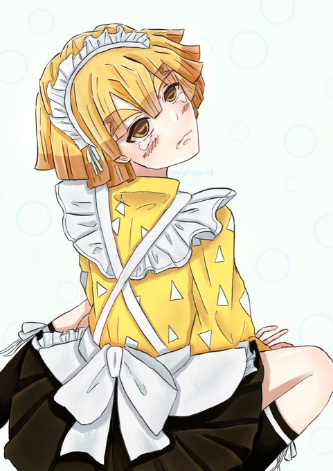 ふるさんがTwitterに投稿した我妻善逸(鬼滅の刃)のイラスト。