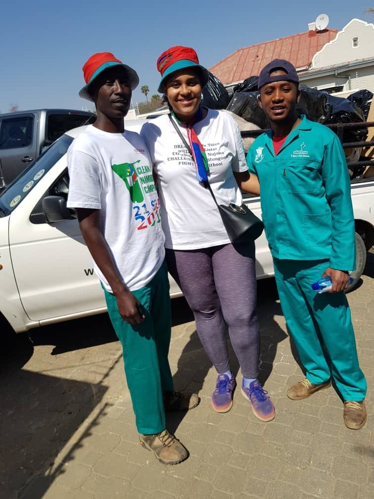 MutaleniYT's tweet photo. Over the weekend I along with other Comrades from the Windhoek East constituency participated in the clean up Namibia campaign in various parts of Windhoek. #KeepNamibiaClean https://t.co/phCti6aGZX
