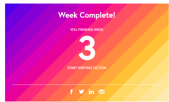 JenniferRLJMU's tweet photo. Week 3 of Start Writing Fiction @OUFreeLearning is complete! I've uploaded my first piece for review and I'm on my way to writing something ok 🤣 https://t.co/V55GOG9HkW