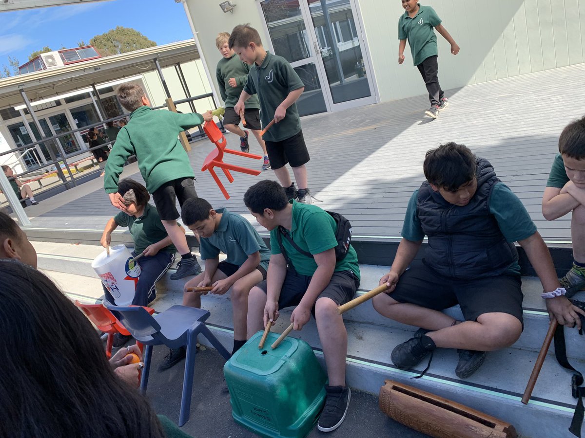 2_koru's tweet photo. The Kaboom percussion show was such a hit, it even inspired some of our talented tamariki to give it a go at lunch times!  Ka mau te wehi! #curious #connected #courageous #bromleyschoolnz https://t.co/TV0MarAjCy