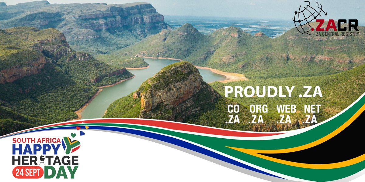 Happy #HeritageDay #SouthAfrica 🇿🇦  Did you know that .ZA - The country code Top-Level Domain for South Africa - was allocated because .ZA was the international ISO code listed for South Africa. Zuid-Afrika is Dutch for South Africa #dotZA Also, .SA is taken by Saudi Arabia!