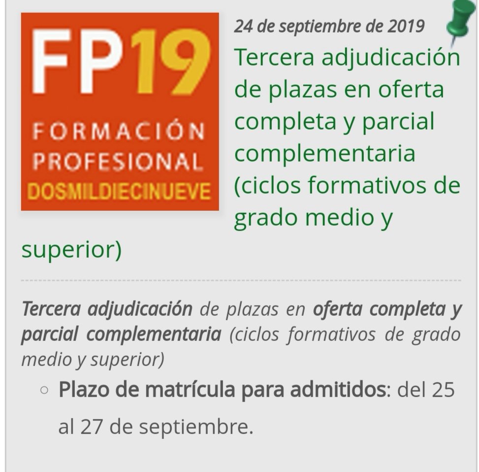 Comedia de enredo Destruir sitio Formación Profesional Andaluza Twitterissä: "Se ha publicado la tercera adjudicación de plazas en oferta completa y parcial complementaria (ciclos formativos de grado medio y superior) @FPAndaluza @EducaAnd https://t.co/5fIP0MHG5p https://t.co ... Comedia de enredo Destruir sitio Formación Profesional Andaluza Twitterissä: "Se ha publicado la tercera adjudicación de plazas en oferta completa y parcial complementaria (ciclos formativos de grado medio y superior) @FPAndaluza @EducaAnd https://t.co/5fIP0MHG5p https://t.co ...