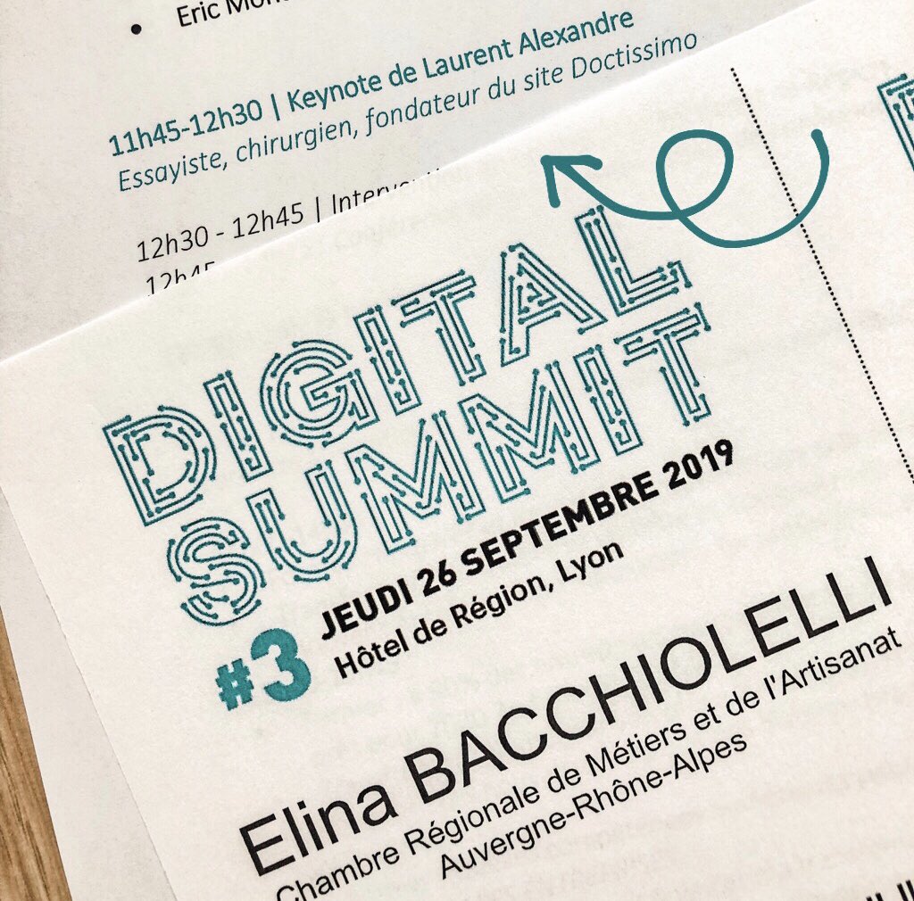 elinabacc's tweet photo. Hâte d’assister au #DigitalSummit à #Lyon ce jeudi et de suivre la keynote de @dr_l_alexandre 👩🏼💻
#IA #Digital #innovation #etransfo #CyberSecurity https://t.co/myJqPXnV7q