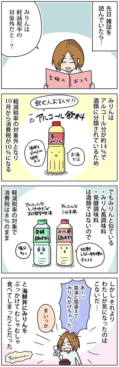 なぜ「みりん」は消費税が10％に上がるのか？
 