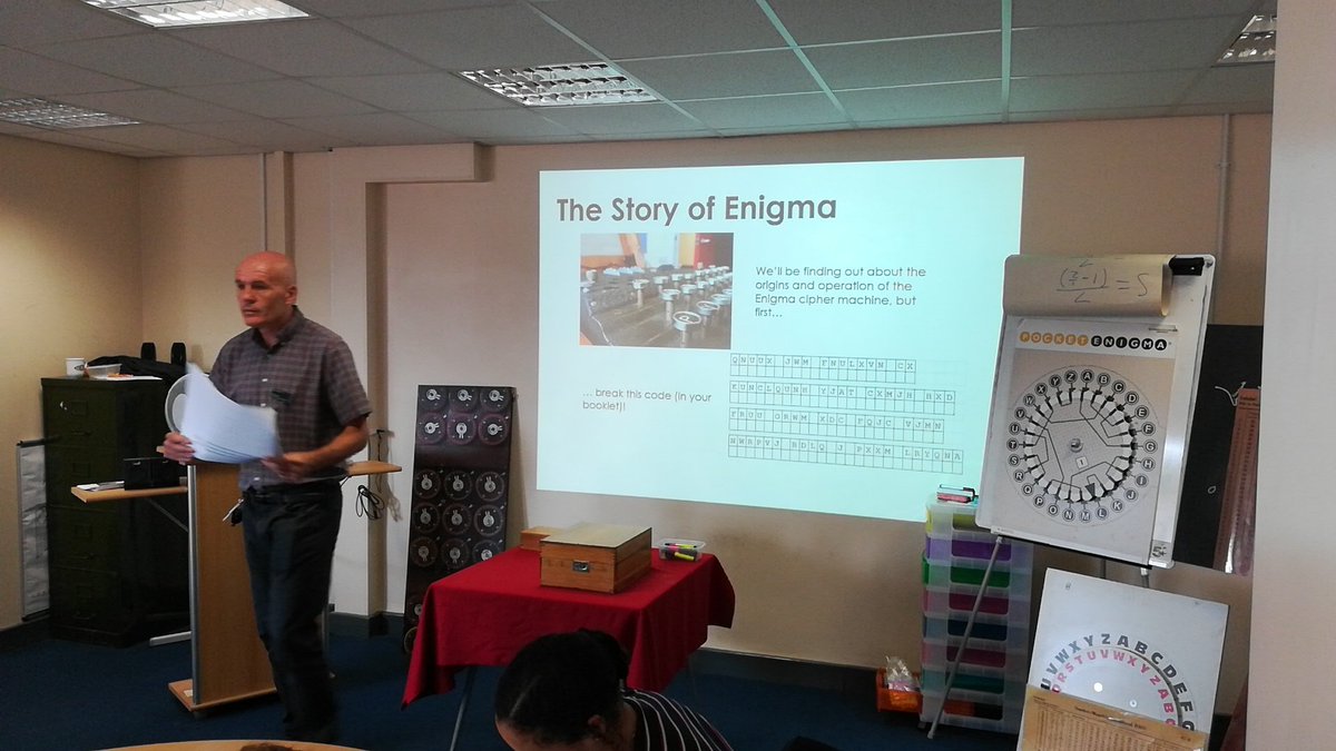 BryanstonMaths's tweet photo. Wonderful to be at @bletchleypark today to learn about the Maths behind the enigma code. https://t.co/6uLlRjWpQs