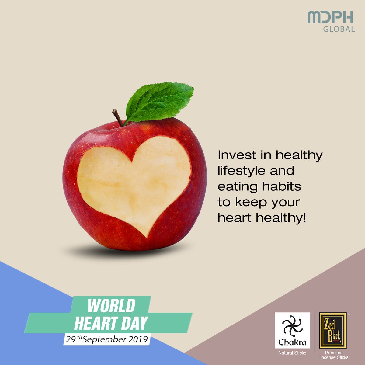 Healthy habits leads to #health filled life.

#WorldHeartDay #heart #hearthealth #healthyliving #diet #september #fitness #diabetes #life #awareness #care #medical #hospital #healthy #habits #MDPHGlobal #ZedBlack #ChakraAroma #IncenseSticks #love #happy #positivity
