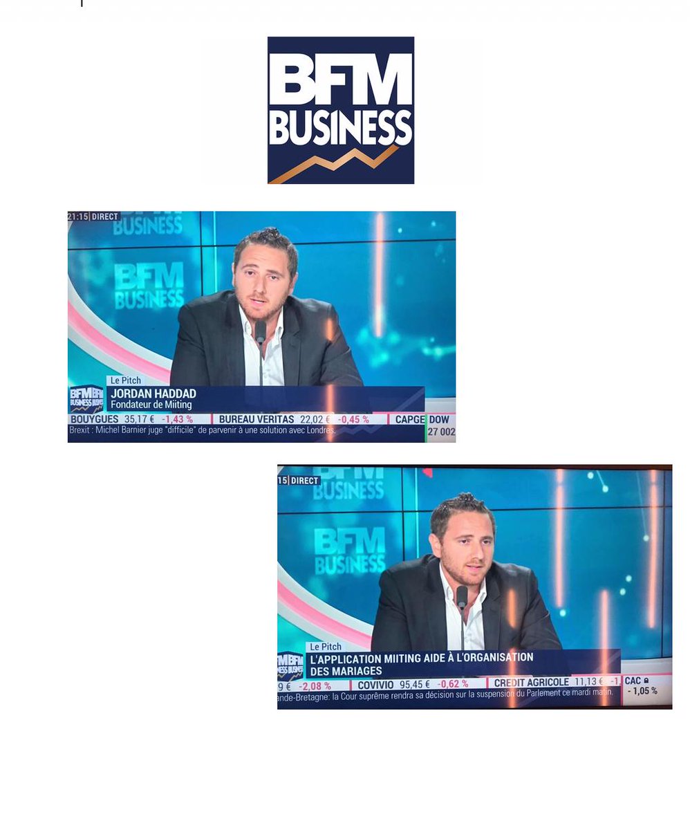 TalentShowFr's tweet photo. [ Retombée Presse ]
Le Fondateur de @Miiting1 était hier sur le plateau de Tech &amp; Co pour présenter l'application qui révolutionne le secteur du #mariage. Merci @SCouasnonBFM pour cet accueil! #Talentspr #rp #pr #relationspresse #startup #app #mediarelations #publicrelations https://t.co/1vK0ieYKP4